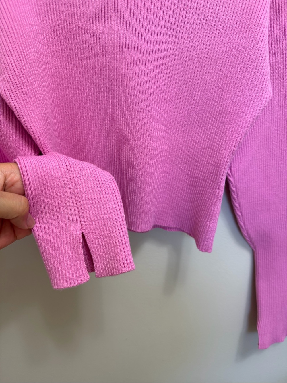 & Other Stories Ribbed Sweater Crewneck Pink Size Small - Picture 8 of 11